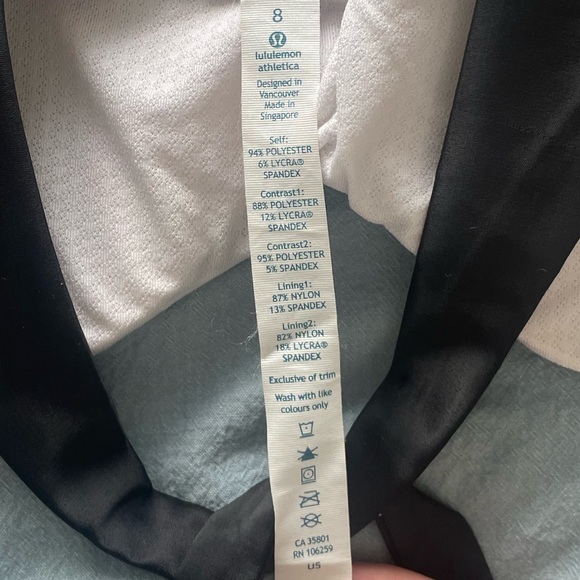 Black and White Flower Lululemon Tank - Picture 6 of 8